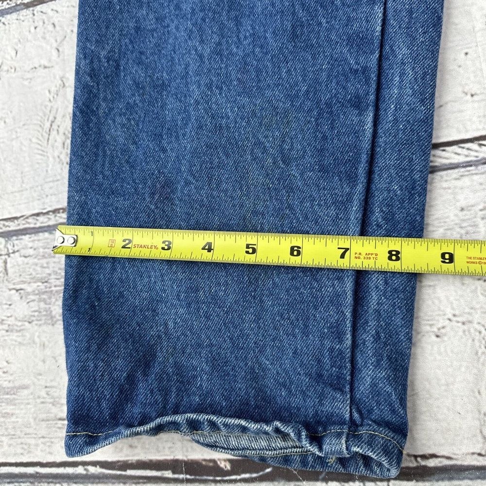 Vintage 70's Wrangler 99001SW Denim Jeans Men's 40x30 Straight Leg USA Made FLAW - Picture 5 of 16